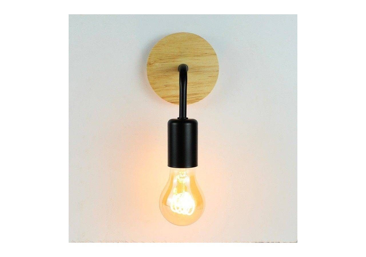 Lot de 2 Appliques murales en bois avec métal flexo "Morgan" - K134-2-N - Barcelona LED