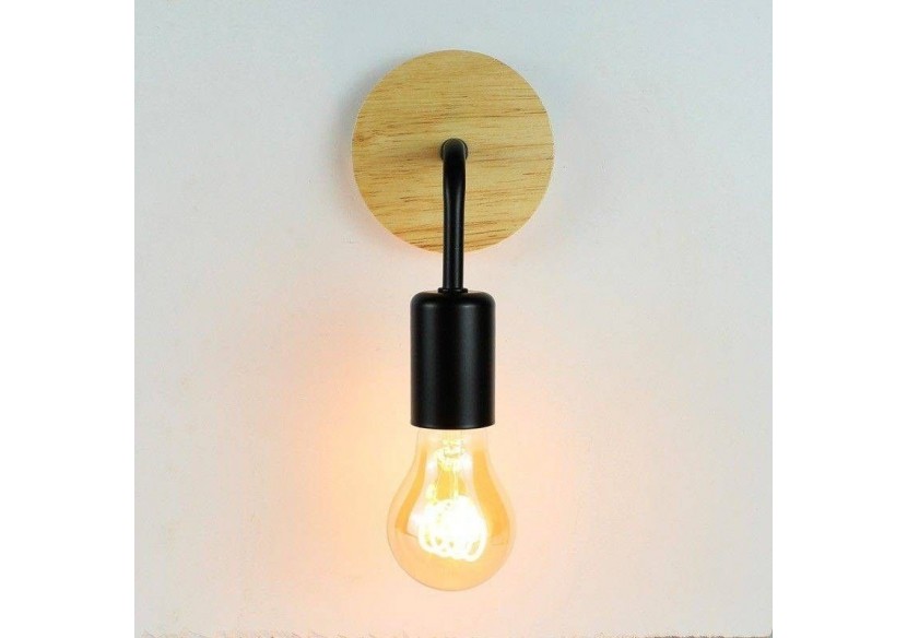 Lot de 2 Appliques murales en bois avec métal flexo "Morgan" - K134-2-N - Barcelona LED