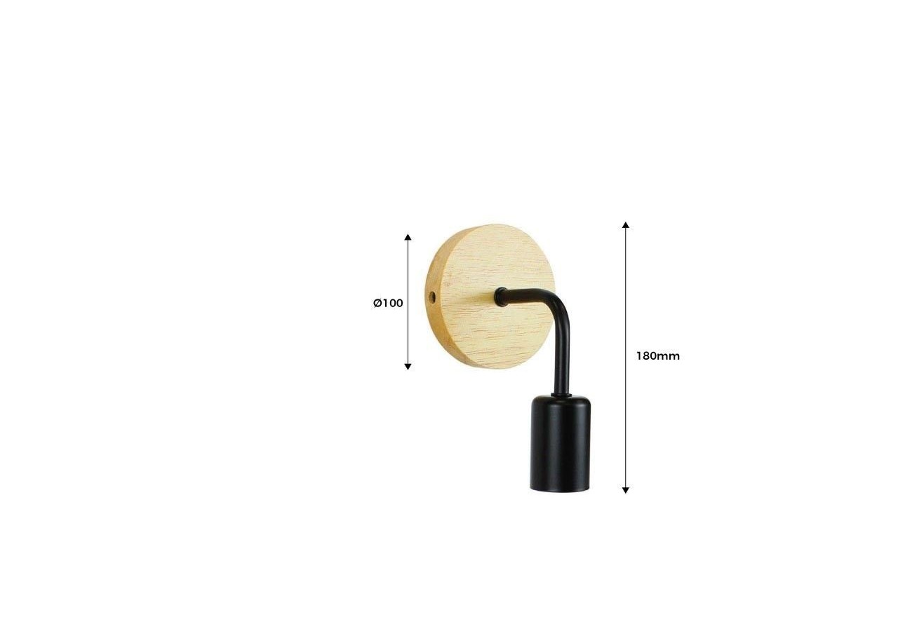 Lot de 2 Appliques murales en bois avec métal flexo "Morgan" - K134-2-N - Barcelona LED