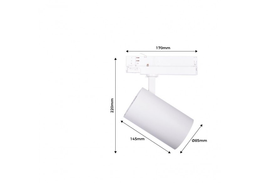 Spot rail triphasé LED 36W CCT Triac Dimmable - B00220-B-DIMCCT - Barcelona LED