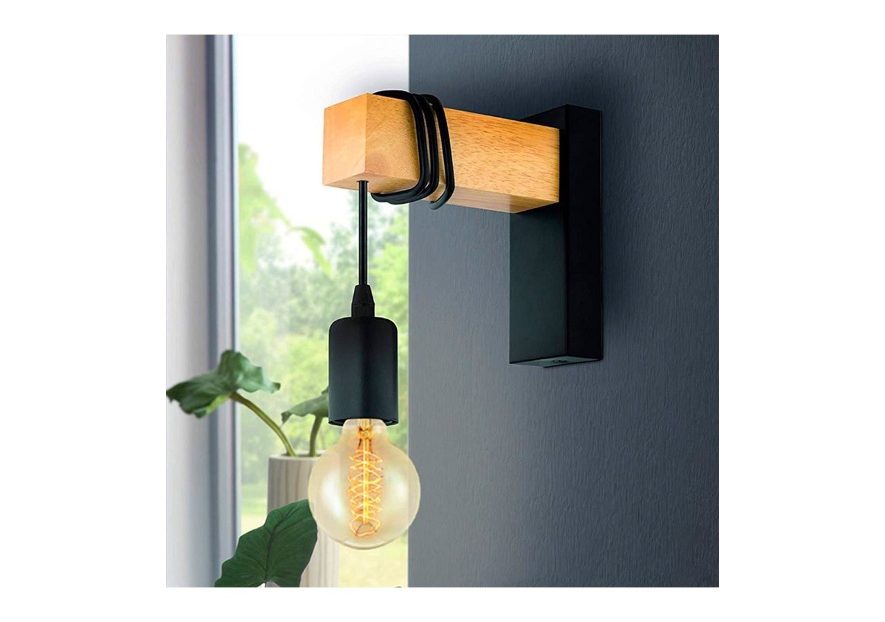 Lot de 2 appliques murales en bois rustique "RUDER" - K130-2-N - Barcelona LED