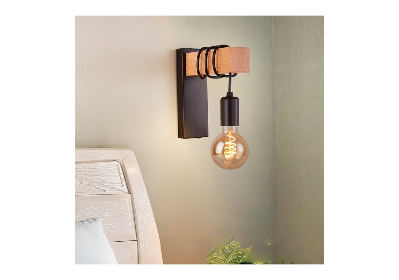 Lot de 2 appliques murales en bois rustique "RUDER" - K130-2-N - Barcelona LED