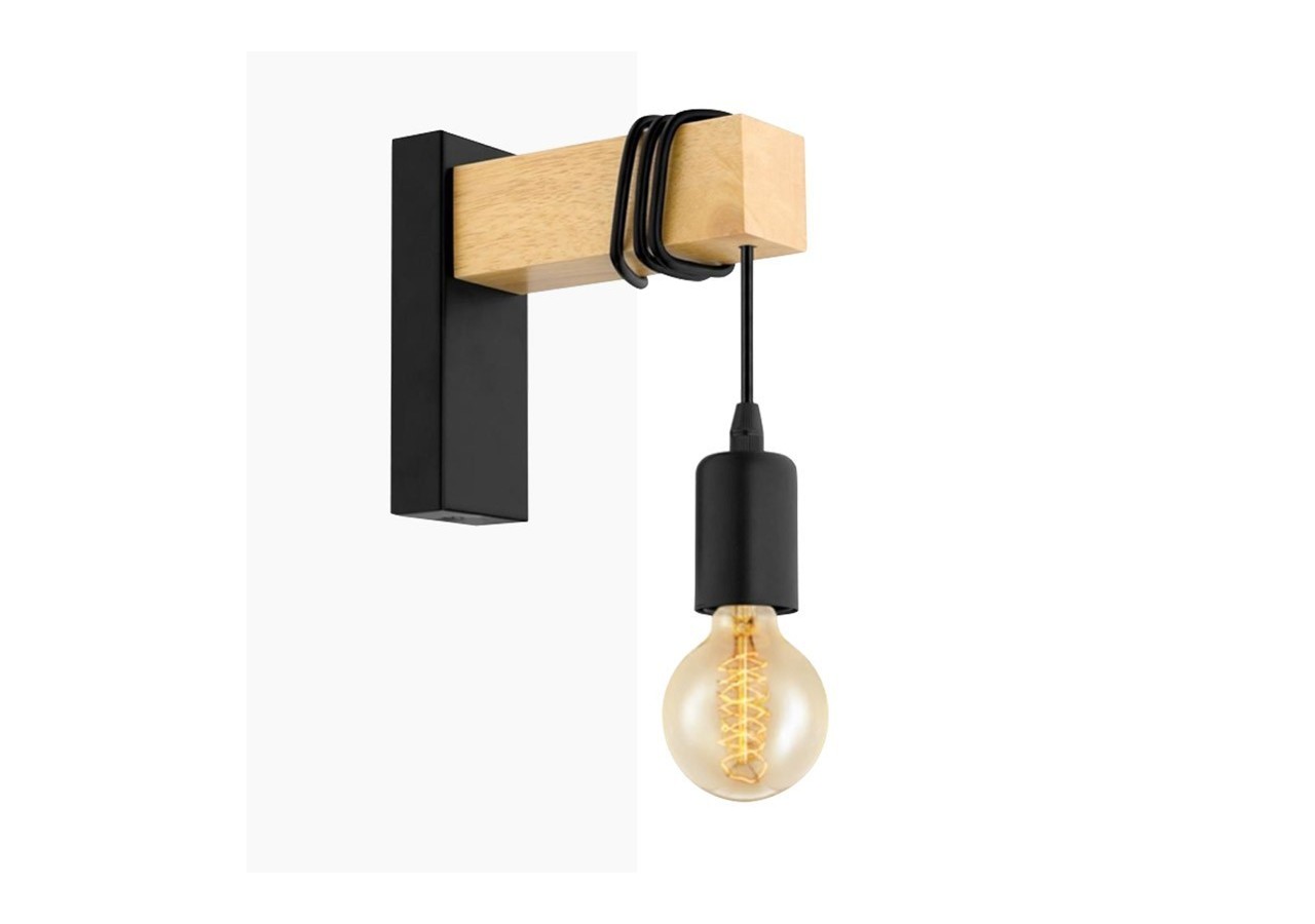 Lot de 2 appliques murales en bois rustique "RUDER" - K130-2-N - Barcelona LED