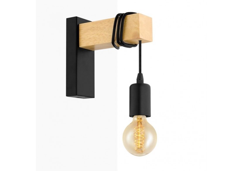 Lot de 2 appliques murales en bois rustique "RUDER" - K130-2-N - Barcelona LED