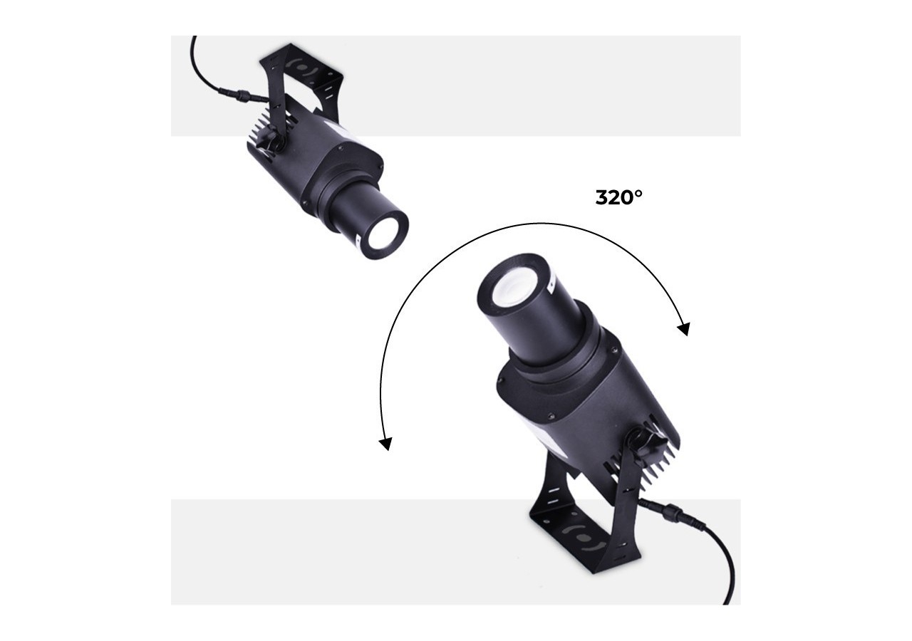 Projecteur de logo LED GOBO 20W rotatif extérieur-IP65 - BLP20E-R - Barcelona LED