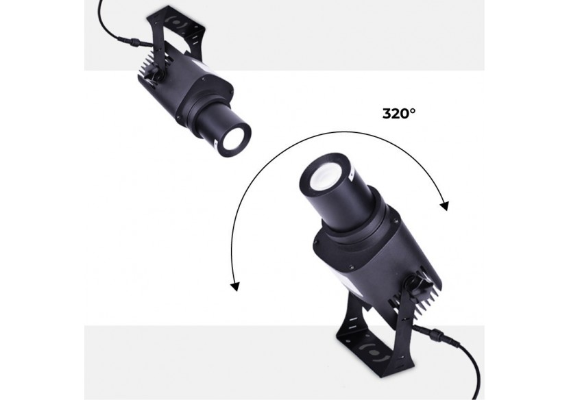 Projecteur de logo LED GOBO 20W rotatif extérieur-IP65 - BLP20E-R - Barcelona LED