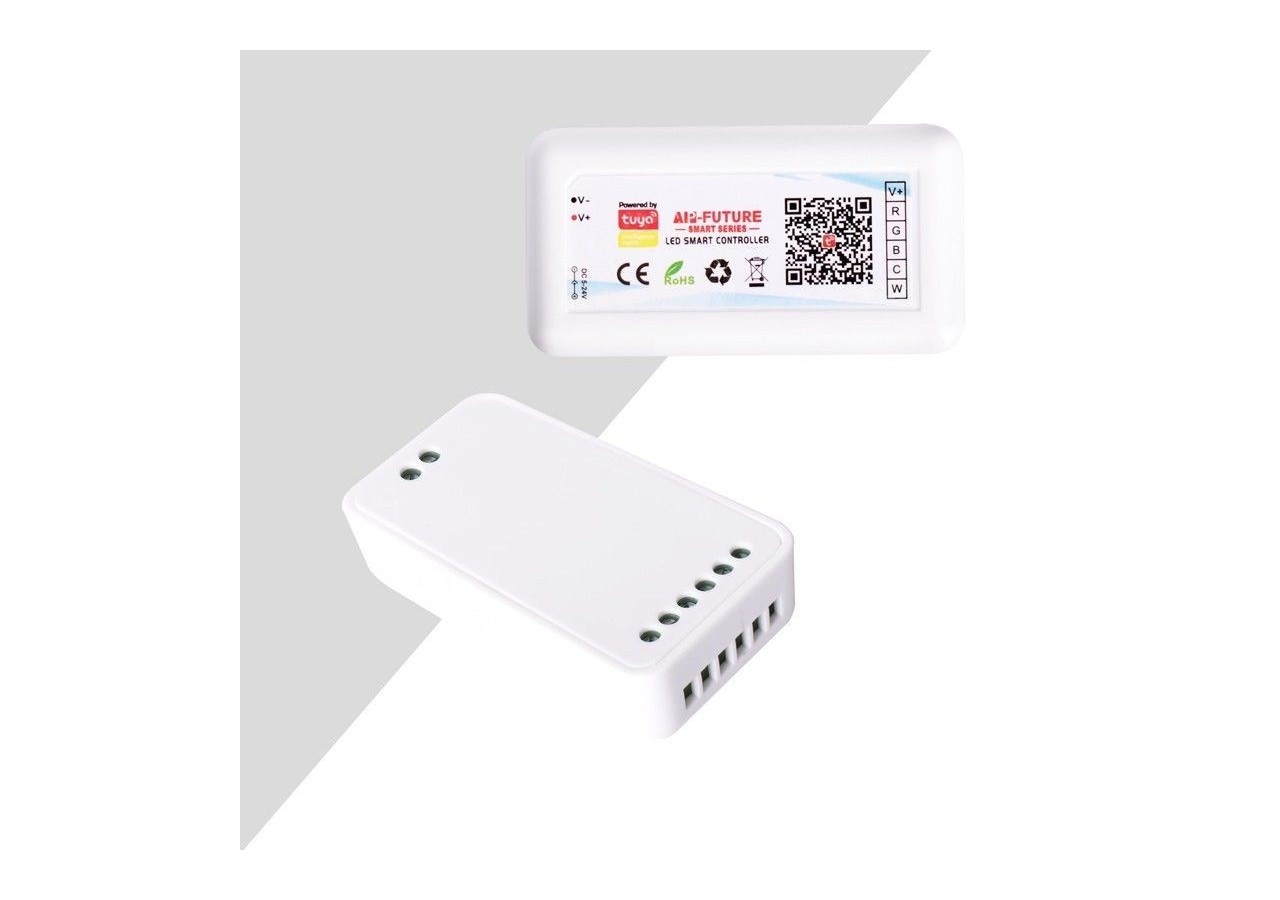 Contrôleur LED RGB+CCT SMART WIFI avec télécommande-12-24V DC-5 canaux - B1644-3-RGB+CCT - Barcelona LED