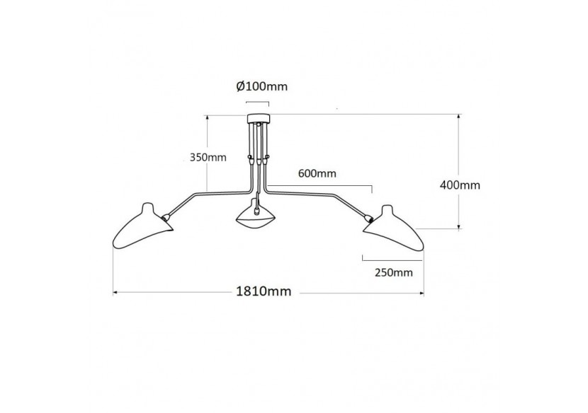 Plafonnier design "Muller"-3xE27 - L3070-N - Barcelona LED