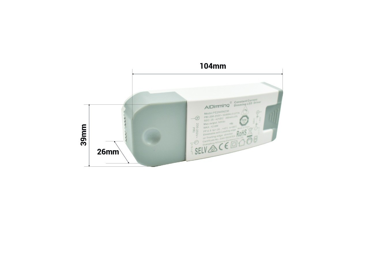 Driver Triac dimmable 25-42VDC 300MA - PE294R4230 - Barcelona LED