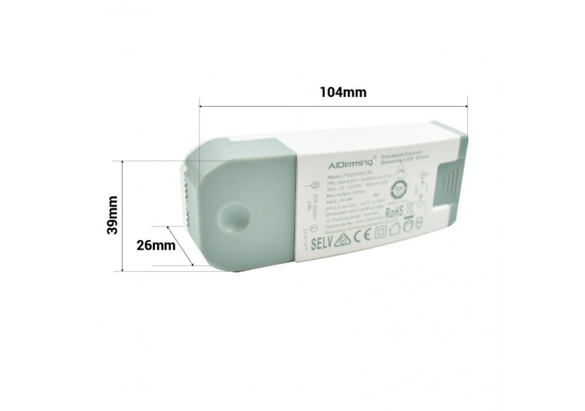 Driver Triac dimmable 25-42VDC 300MA - PE294R4230 - Barcelona LED