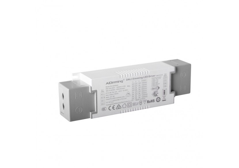 Driver dimmable DALI-PUSH-0-10V 9-42VDC Multicourant 700-1050mA - PE-N45DA42 - Barcelona LED