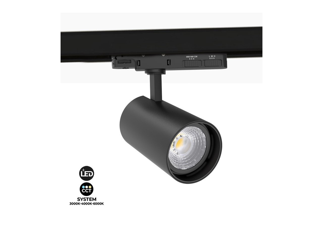 Projecteur sur rail triphasé CCT 30W/35W/40W - B00221-N-CCT - Barcelona LED