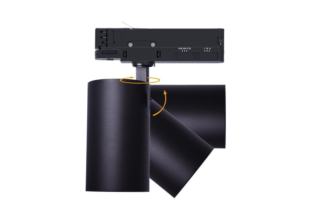 Projecteur sur rail triphasé CCT 30W/35W/40W - B00221-N-CCT - Barcelona LED