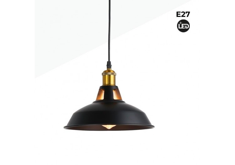 Suspension style rétro industriel "MANACOR" avec dôme en métal - LN1106-N - Barcelona LED