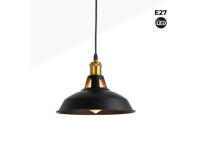 Suspension style rétro industriel "MANACOR" avec dôme en métal - LN1106-N - Barcelona LED