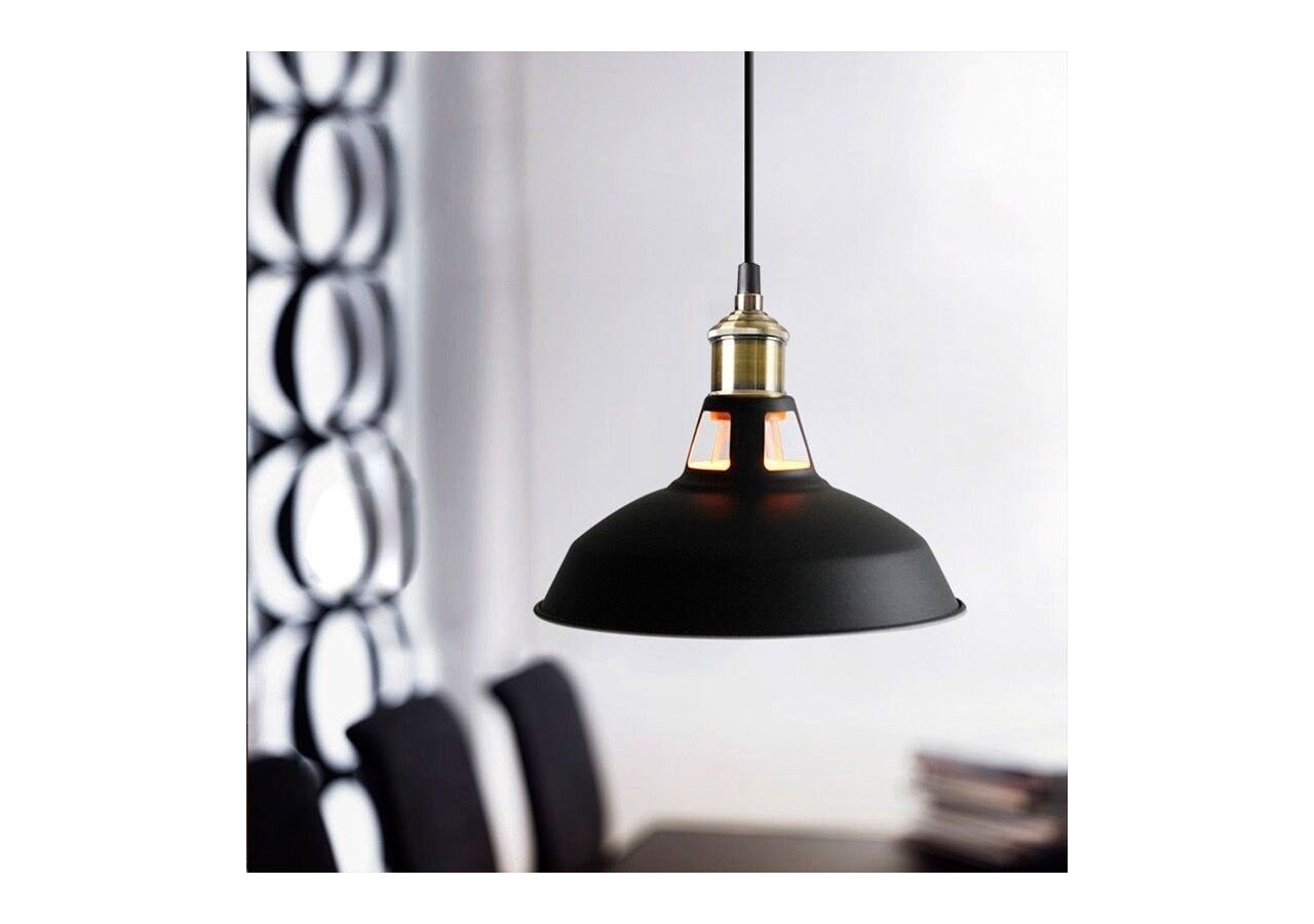 Suspension style rétro industriel "MANACOR" avec dôme en métal - LN1106-N - Barcelona LED