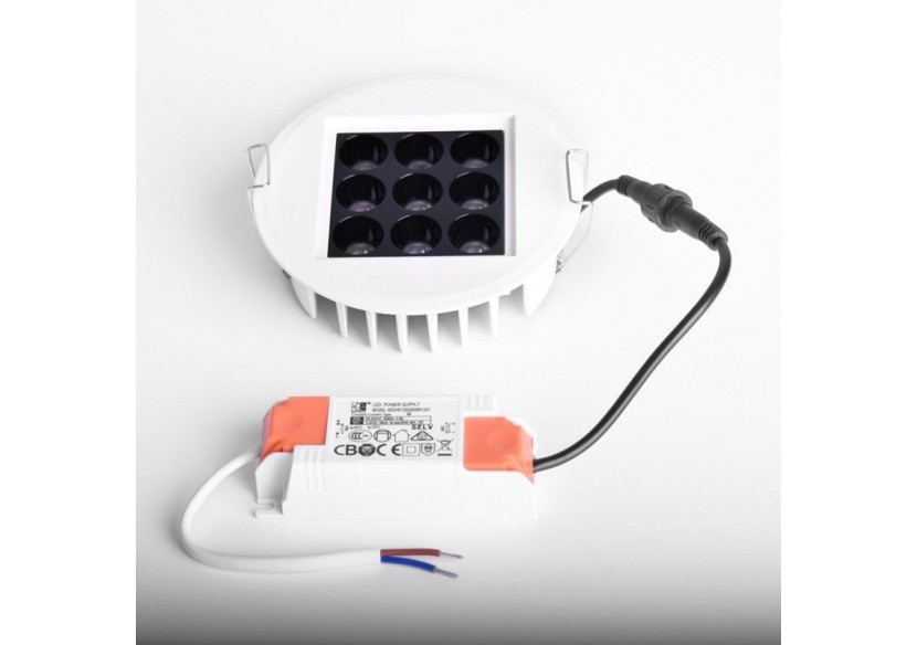 Spot LED encastrable 10W 24 degrés UGR18 Osram Chip - B1256-B-270 - Barcelona LED