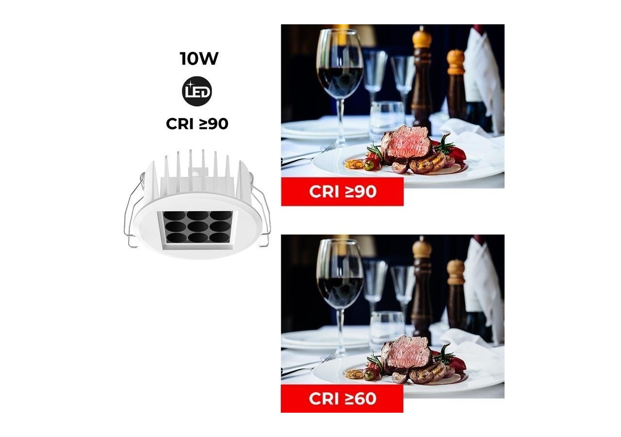 Spot LED encastrable 10W 24 degrés UGR18 Osram Chip - B1256-B-270 - Barcelona LED