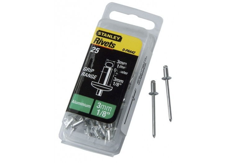 Rivet Aluminium 3Mm X 3 - Boite De 25Pcs - Stanley : Confort'Mat