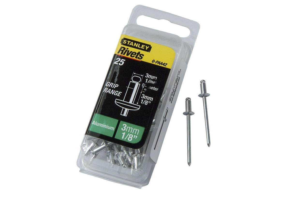 Rivet Aluminium 3Mm X 3 - Boite De 25Pcs - Stanley : Confort'Mat