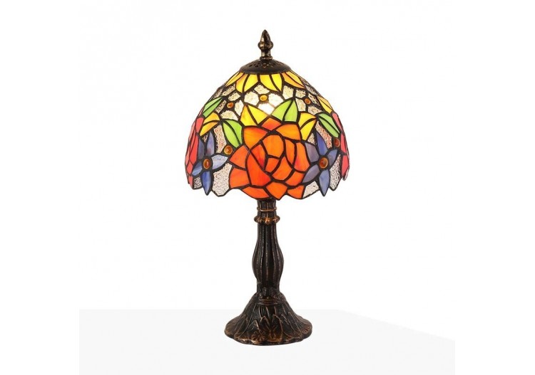 Lampe de table d'inspiration Tiffany avec mosaïque en verre - L3076 - Barcelona LED