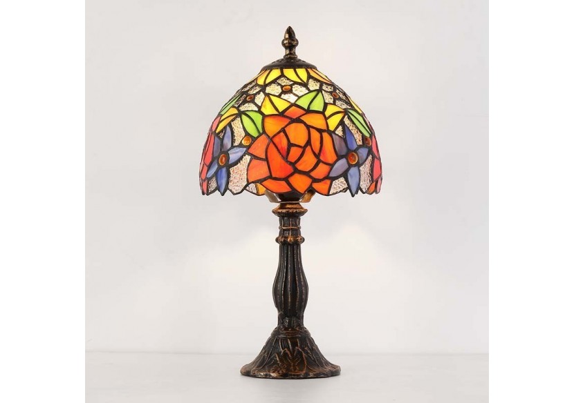 Lampe de table d'inspiration Tiffany avec mosaïque en verre - L3076 - Barcelona LED