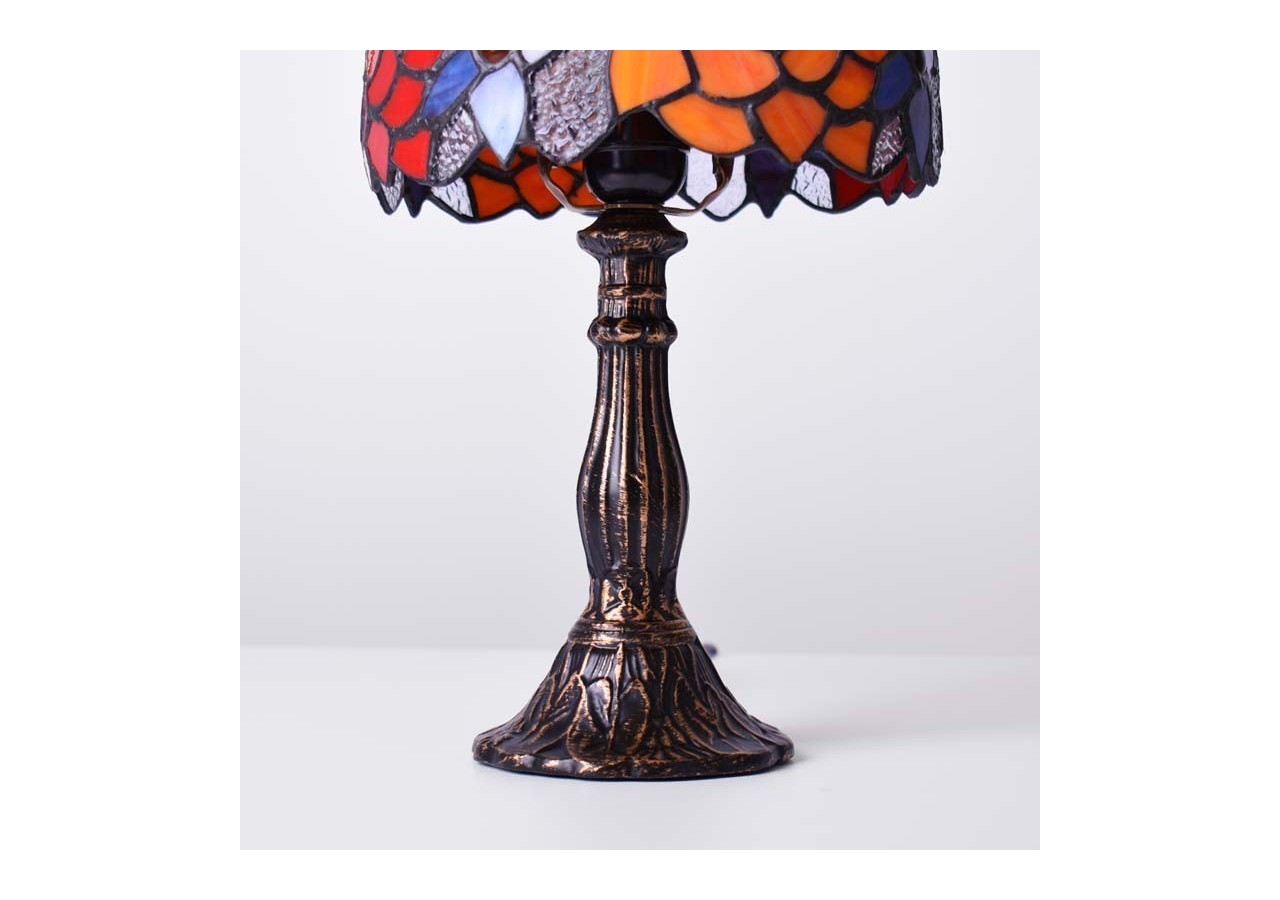 Lampe de table d'inspiration Tiffany avec mosaïque en verre - L3076 - Barcelona LED