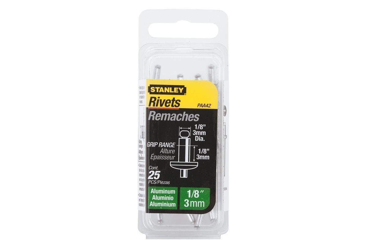 Rivet Aluminium 3Mm X 3 - Boite De 25Pcs - Stanley : Confort'Mat