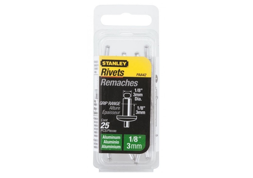 Rivet Aluminium 3Mm X 3 - Boite De 25Pcs - Stanley : Confort'Mat Rivet Aluminium 3Mm X 3 - Boite De 25Pcs - Stanley : Confort'Mat