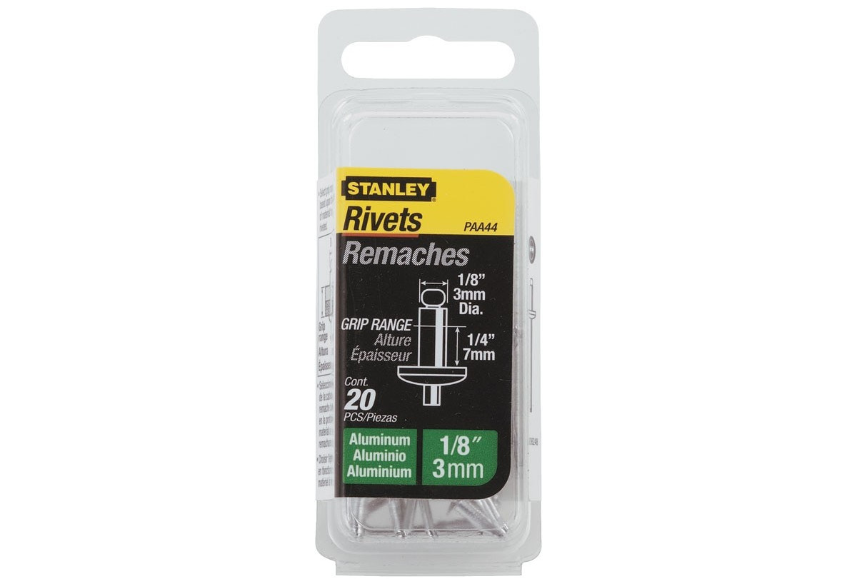 Rivet Aluminium 3Mm X 6,35 - Boite De 20Pcs - Stanley : Confort'Mat