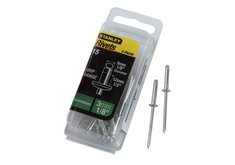 Rivet Aluminium 3Mm X 12,7 - Boite De 15Pcs - Stanley : Confort'Mat