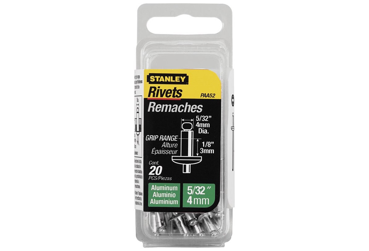 Rivet Aluminium 4Mm X 3 - Boite De 20Pcs - Stanley : Confort'Mat