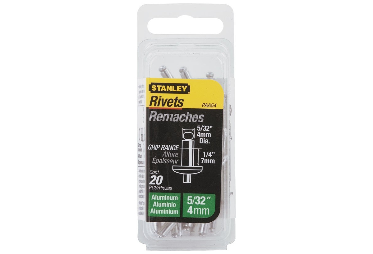 Rivet Aluminium 4Mm X 6,35 - Boite De 20Pcs - Stanley : Confort'Mat