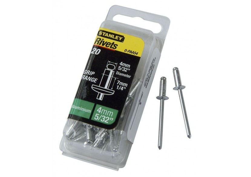 Rivet Aluminium 4Mm X 6,35 - Boite De 20Pcs - Stanley : Confort'Mat