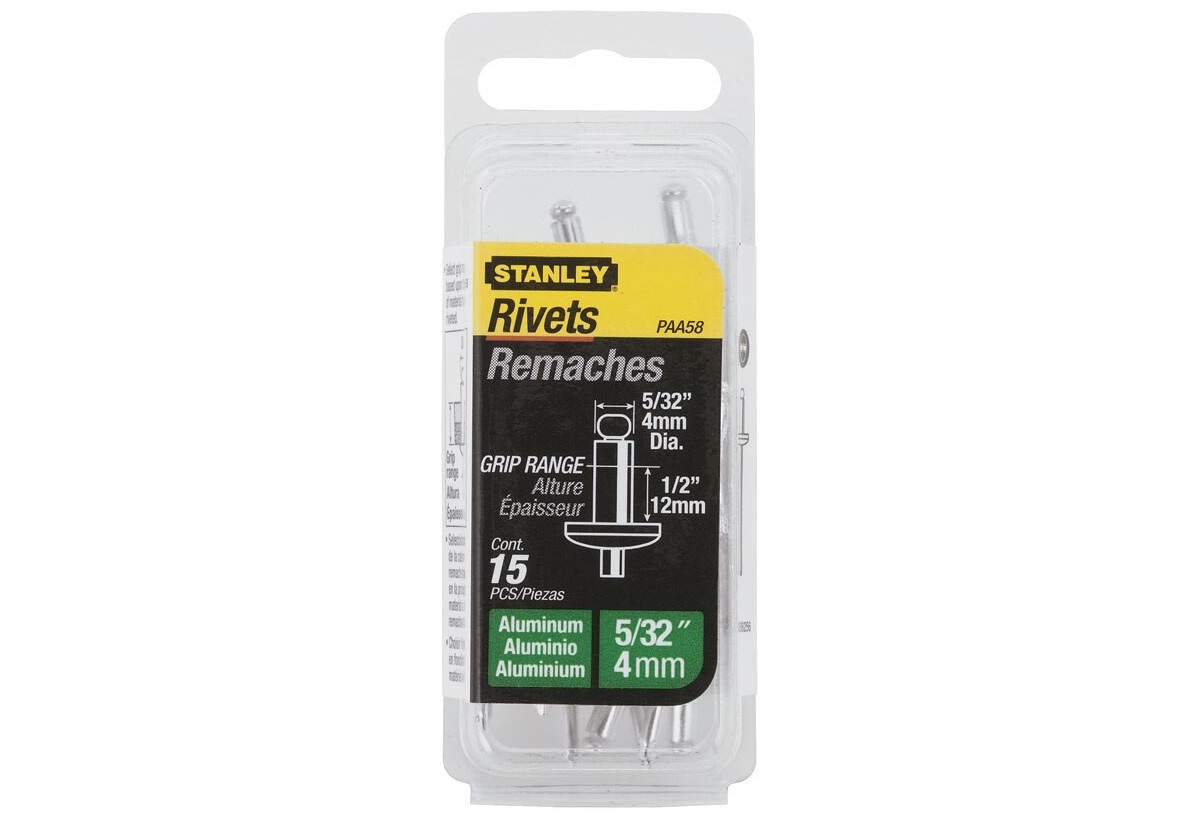 Rivet Aluminium 4Mm X 12,7 - Boite De 15Pcs - Stanley : Confort'Mat
