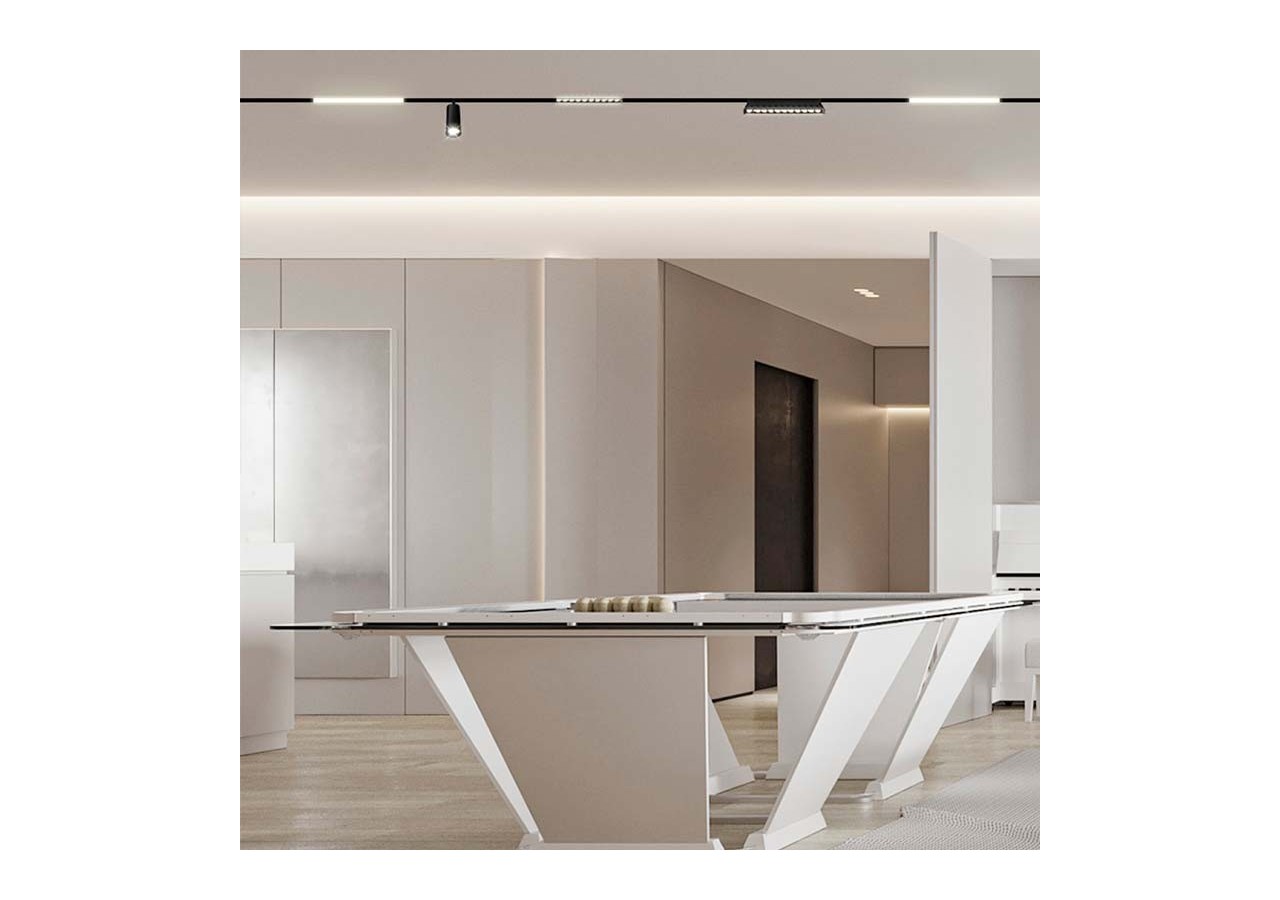 Rail magnétique encastré 20mm 48V 1 mètre - CME-100-N - Barcelona LED