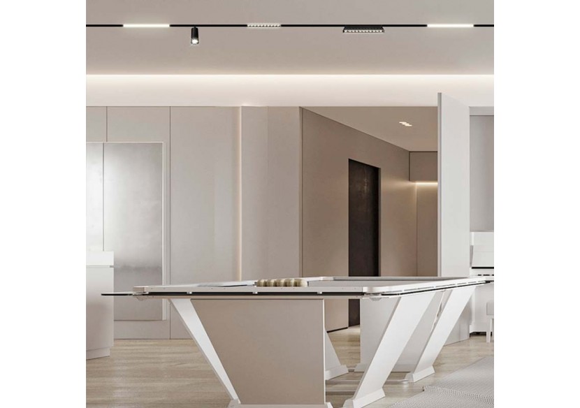 Rail magnétique encastré 20mm 48V 1 mètre - CME-100-N - Barcelona LED