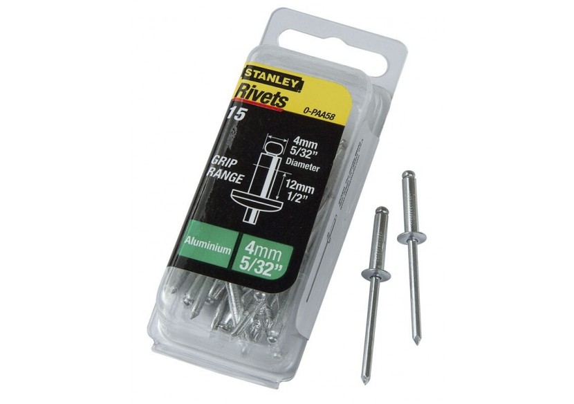 Rivet Aluminium 4Mm X 12,7 - Boite De 15Pcs - Stanley : Confort'Mat