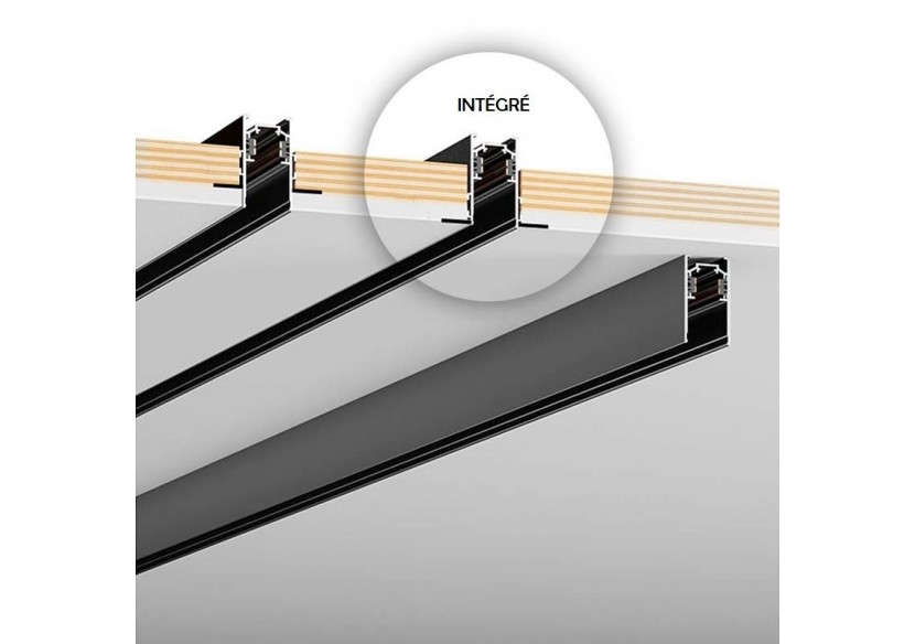 Rail magnétique intégré 20mm 48V-2 mètres - CMI-200-B - Barcelona LED