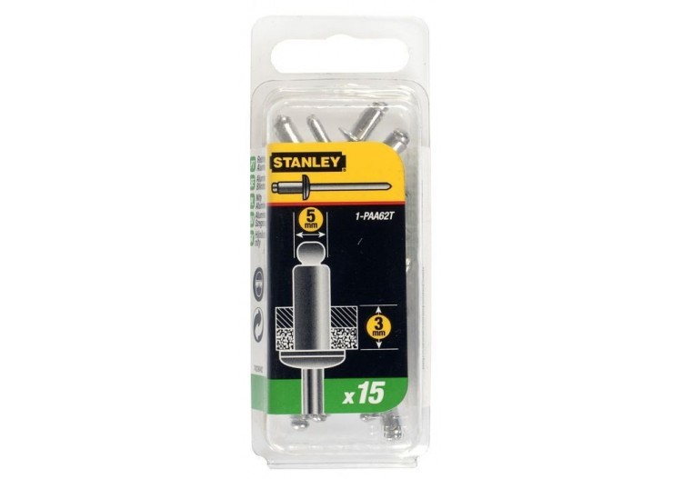 Rivet Aluminium 5Mm X 3 - Boite De 15Pcs - Stanley : Confort'Mat