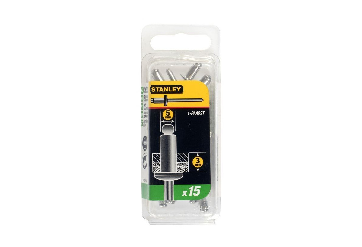 Rivet Aluminium 5Mm X 3 - Boite De 15Pcs - Stanley : Confort'Mat