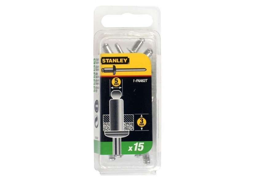 Rivet Aluminium 5Mm X 3 - Boite De 15Pcs - Stanley : Confort'Mat