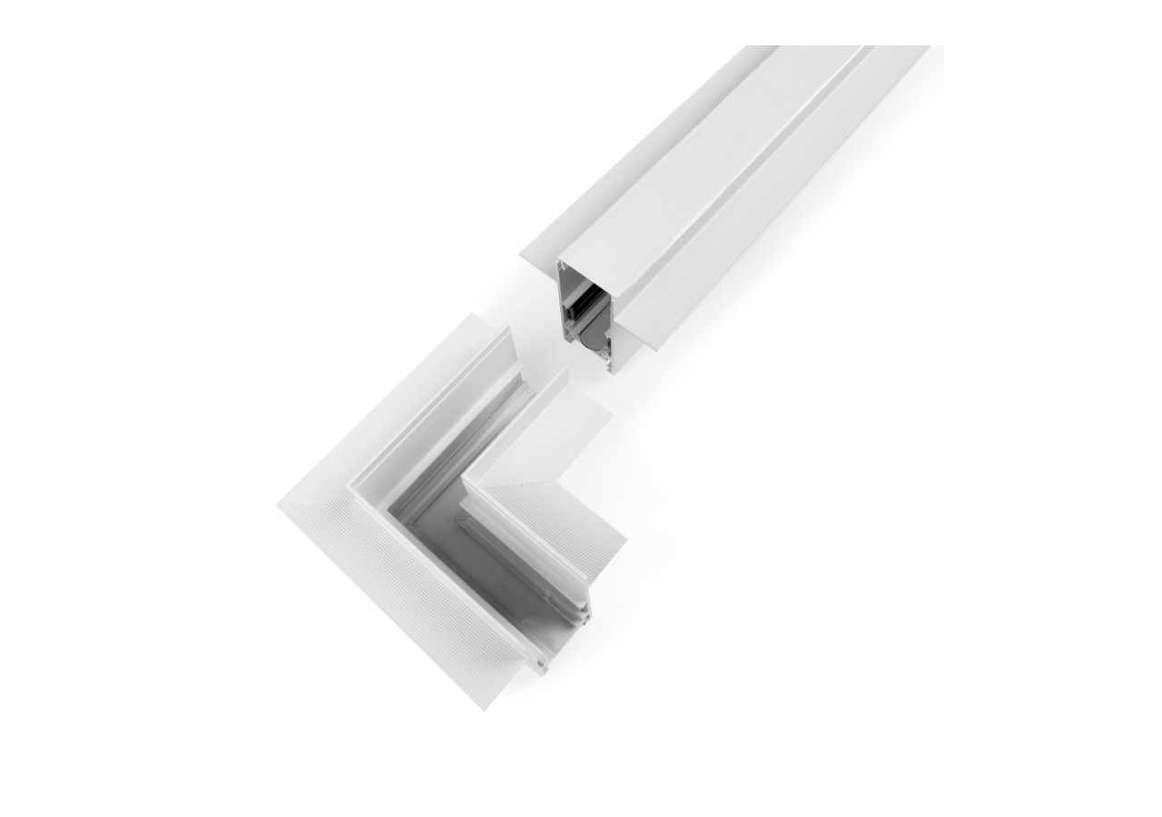 Connecteur en L pour rails magnétiques encastrés 20 mm-Horizontal - CME-90H-B - Barcelona LED