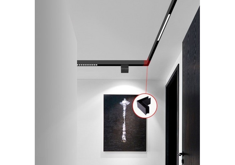 Connecteur en L pour rails magnétiques en saillie 20mm-Horizontal - CMS-90H-N - Barcelona LED 2