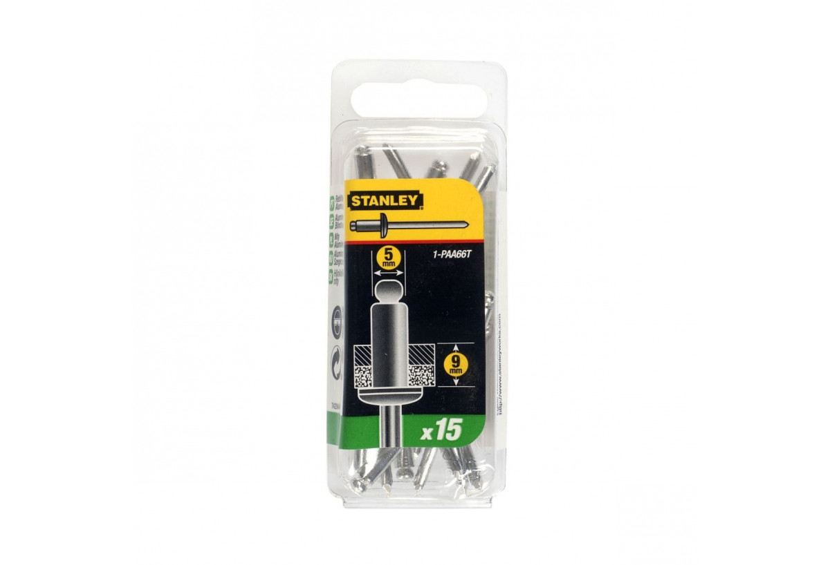 Rivet Aluminium 5Mm X 9,5 - Boite De 15Pcs - Stanley : Confort'Mat