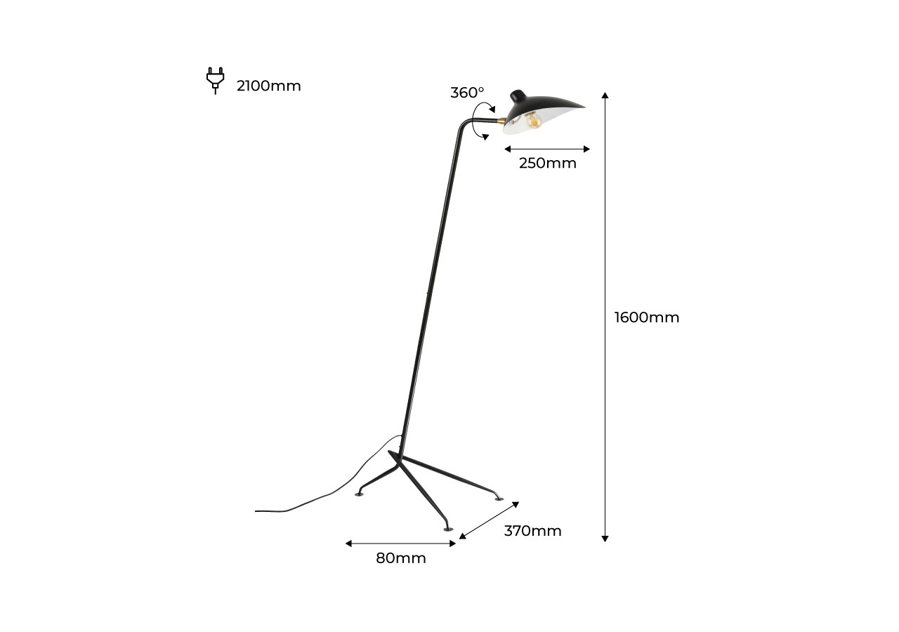 Lampadaire design "Mel"-E27 - L3072-N - Barcelona LED