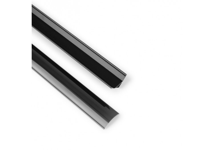 Profilé d'angle en aluminium avec diffuseur, 4 embouts et 4 clips-Ruban LED jusqu'à 12 mm-2 mètres - PXG-1616-N - Barcelona LED 2