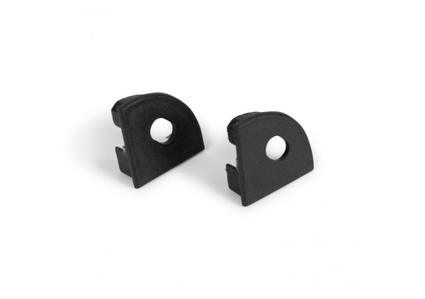 Profilé d'angle en aluminium avec diffuseur, 4 embouts et 4 clips-Ruban LED jusqu'à 12 mm-2 mètres - PXG-1616-N - Barcelona LED