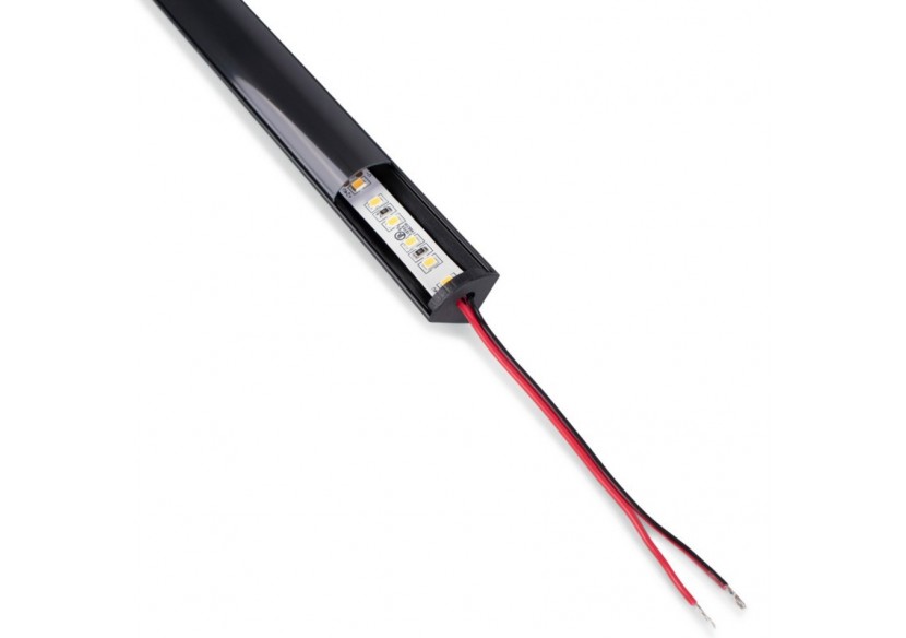 Profilé d'angle en aluminium avec diffuseur, 4 embouts et 4 clips-Ruban LED jusqu'à 12 mm-2 mètres - PXG-1616-N - Barcelona LED