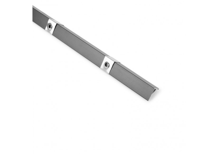 Profilé d'angle en aluminium avec diffuseur, 4 embouts et 4 clips-Ruban LED jusqu'à 12 mm-2 mètres - PXG-1616-N - Barcelona LED